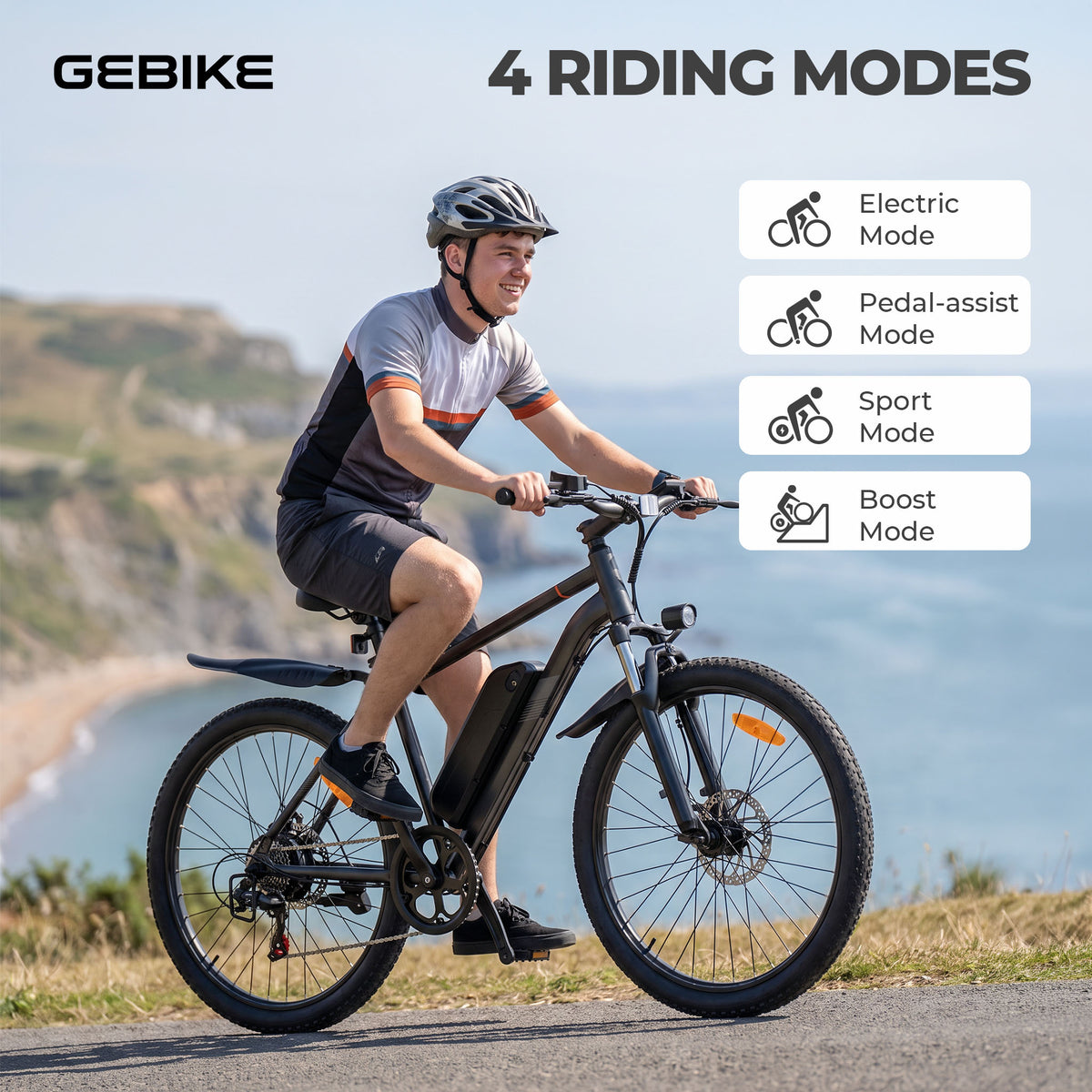 GEBIKE Global G02 Hybrid Electric Bike 36V 13Ah Battery Up to 90km Range